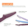 thumbnail image 3 of Dermaplaning Face Razors for Women, 12-Pack Eyebrow Trimmer & Facial Hair Remover, Exfoliating Peach Fuzz Removal Tool with Safety Cover, 3 of 6