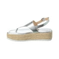 thumbnail image 2 of Stuart Weitzman Mel Patent Espadrille Flatform Sandal, 9, Silver, 2 of 5