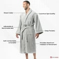 thumbnail image 2 of Alpine Swiss Pure Cotton Men Terry Cloth Bathrobe Super Absorbent Hotel Spa Robe, 2 of 6