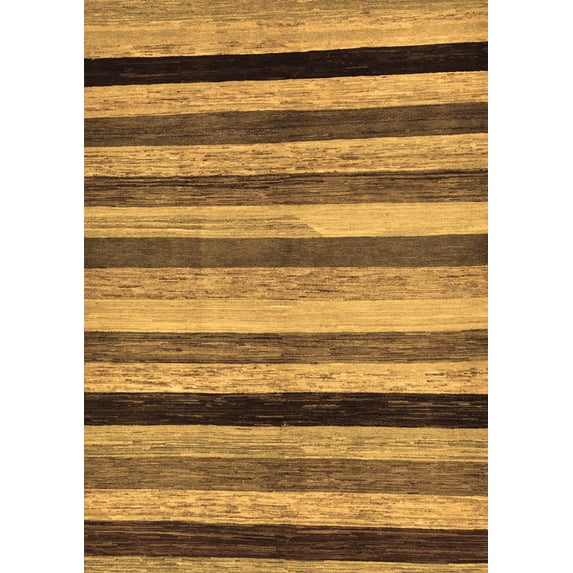 Ahgly Company Indoor Rectangle Abstract Brown Modern Area Rugs, 4' x 6'