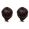 thumbnail image 1 of 2X Peluca de los Hombres de Peluca Corta Recta Recta de Seda de Alta Temperatura Pelucas Llenas / Hombres ArtíSticos Pelucas Negras Marrones para Hombres, 1 of 8