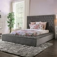 thumbnail image 2 of Furniture of America Vrell Fabric Tufted King Bed with Storage in Gray, 2 of 2