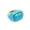 Blue, variant on Women's Stainless Steel Bold Colorful Enamel Inlaid Natural Gemstone Ring Exaggerated Wedding Engagement Band Jewelry Gift Green Stone Size 6