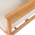 thumbnail image 6 of Christopher Knight Home 76" Outdoor Acacia Wood 3-Seater Sofa, Light Teak Finish with Beige Cushions, 6 of 13