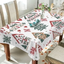 Yayeee Tablecloths 60" x 120" Rectangle Wrinkle Resistant Party Table Cover, Beige Nordic Christmas House
