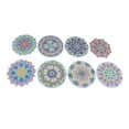thumbnail image 1 of Rhinestone Coaster Kit, Rhinestone Painting Coasters Rich Colors Easy Operation 8 Pieces Strong Stickiness  For Family, 1 of 8