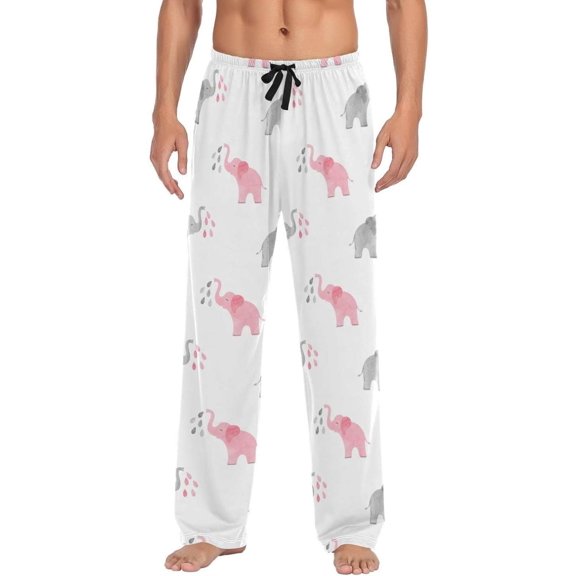 GZHJMY Elephant Pajama Pants for Men, Lounge Pants Lightweight Men Pajama Bottoms with Drawstring Pockets, Christmas New Year Birthday Gifts, XX-Large