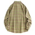 thumbnail image 5 of Handshe Men's Plaid Shirt, Vintage Style with Button-Down Collar and Long Sleeves, Casual Cotton for Daily Wear and Casual Wears, 5 of 9