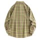 thumbnail image 5 of Mens Casual Manga Corta Botón Abajo Camisas Vintage Comprobar Collar de Solapa Manga Larga Moda Superior, Blusa Elegante, 5 of 9