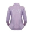 thumbnail image 2 of Vineyard Vines Women's Vintage Whale Contrast 1/4 Zip Pullover $125.00 in Pink Lavendar (XS) X-Small, 2 of 4
