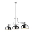 thumbnail image 2 of Z-Lite Melange 3 Light Glass Steel Island Pendant in Heritage Brass, 2 of 7
