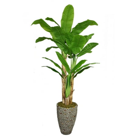 UPC 827250810957 product image for Vintage Home 86  Banana Tree With Real Touch Leaves in 16  Fiberstone Planter VH | upcitemdb.com