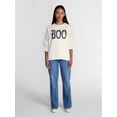 thumbnail image 2 of Women's Halloween Gothic Boo Graphic Fleece from Way to Celebrate, Sizes S-4X, 2 of 5
