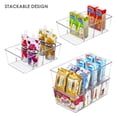 thumbnail image 4 of Papeleras organizadoras de almacenamiento de alimentos Vtopmart, paquete de 4, plástico transparente, 4 of 7