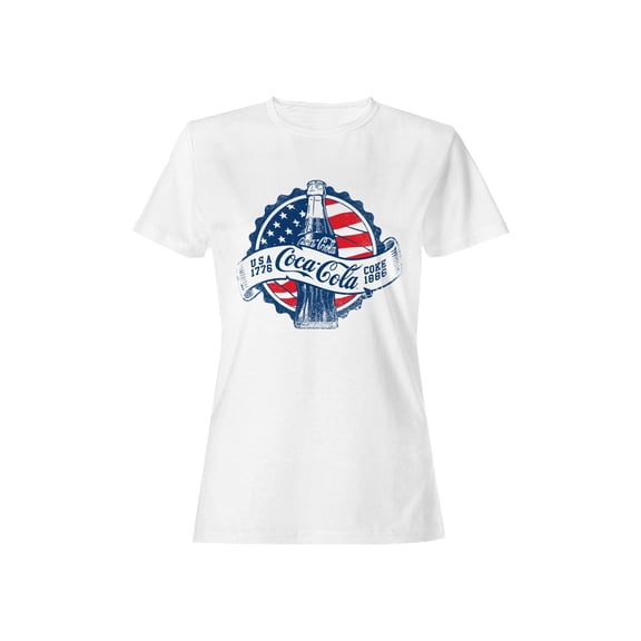 Officially Licensed Coca Cola Vintage USA 1776 Design Women's T-shirt