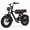 Black & Red, variant on Blaze Retro Electric Bike for Adults, 16"x4.0 Fat Tire Vintage E‑Bicycle, 500W Hub Motor 25MPH(Peak 1200W), 48V 10.4Ah Removable Battery, Dual Shock Absorption,Blue