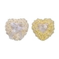 thumbnail image 4 of Xingzhi Heart-shape Ring Pillow Delicate Small Rings Box Romantic Wide Application Holder Container Wedding Valentine Displaying White, 4 of 6