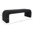 thumbnail image 3 of SAFAVIEH Couture Caralynn Solid Boucle Modern Bench, Black, 3 of 12
