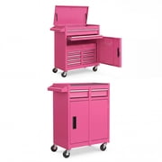 ELLEGNT 2-in-1 Rolling Tool Chest with 5 Drawers, Garage Cabinet and Workstation Combo on Wheels