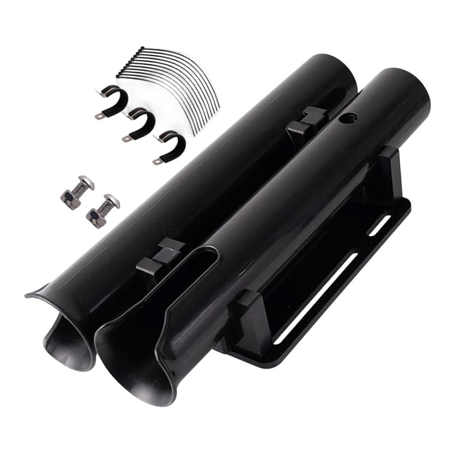 Soporte para caña de pescar para bicicleta Soporte para caña de pescar Durabilidad Ligero Premium Fácil de montar Accesorios profesionales 2 tubos