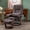 Dark Brown, variant on Recliner Chair with Ottoman, Swivel Recliner 360 Degree with Footrest, Vibration Massage, Living Room(Dark Grey)