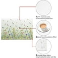 thumbnail image 6 of 4 PCS Washable Tablemats for Home Farmhouse, Easy to Clean Foldable Heat Resistant PVC Weave Rectangle Table Mats for Home Ornaments, Green Floral, 6 of 6