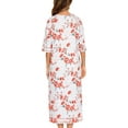 thumbnail image 2 of HLSOHJP Women's Long House Coat Full Zipper Robes Housecoat with Pockets Bath Robes Lightweight, 2 of 6