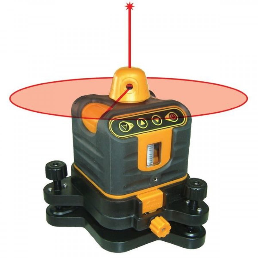 JOHNSON 406507 Rotary Laser Level,Int/Ext,Red,800 ft.