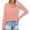 Pink, variant on Long Sleeve Blouses for Women Casual Loose V Neck T Shirts Fall Flowy Tunic Tops Comfy Plain Criss Cross Blouse