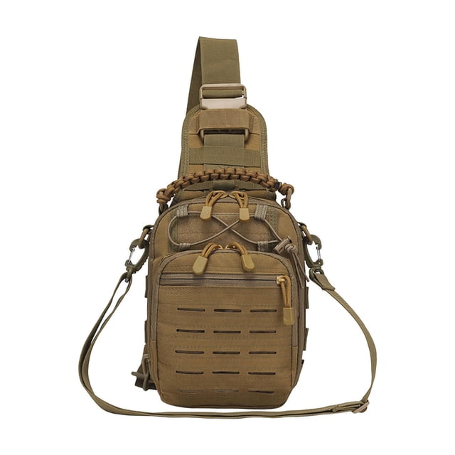 Bolso de pecho Strade Fareast Limited Caqui mochila de hombro múltiples bolsillos