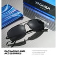 thumbnail image 6 of Xagger Polarized Oval Aviator Sunglasses for Men Pilot Metal Frame Driving Fishing Golf UV400 Sun Glasses, 6 of 6