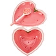 thumbnail image 5 of SEWCHICS Fashionable Ceramic Strawberry Serving Bowls Pink Color Multi Function Spoons Plates, 5 of 7