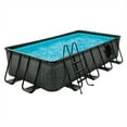 thumbnail image 1 of Funsicle Piscine Rectangulaire de Créateur Oasis 16 Pieds x 42 Pouces, Chevron Foncé, 1 of 11