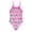 Fuchsia - Rainbow Seashells, variant on Girls One Piece Bathing Suits Swimwear for Girl 86692-10406-6X (Navy - Silver Stars, 5-6 Years)