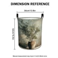 thumbnail image 3 of Vintage Olive Branch  Print Laundry Basket  Storage Bin  Foldable Large Capacity Round Hamper for Bedroom Laundry Room Dorm, 3 of 9