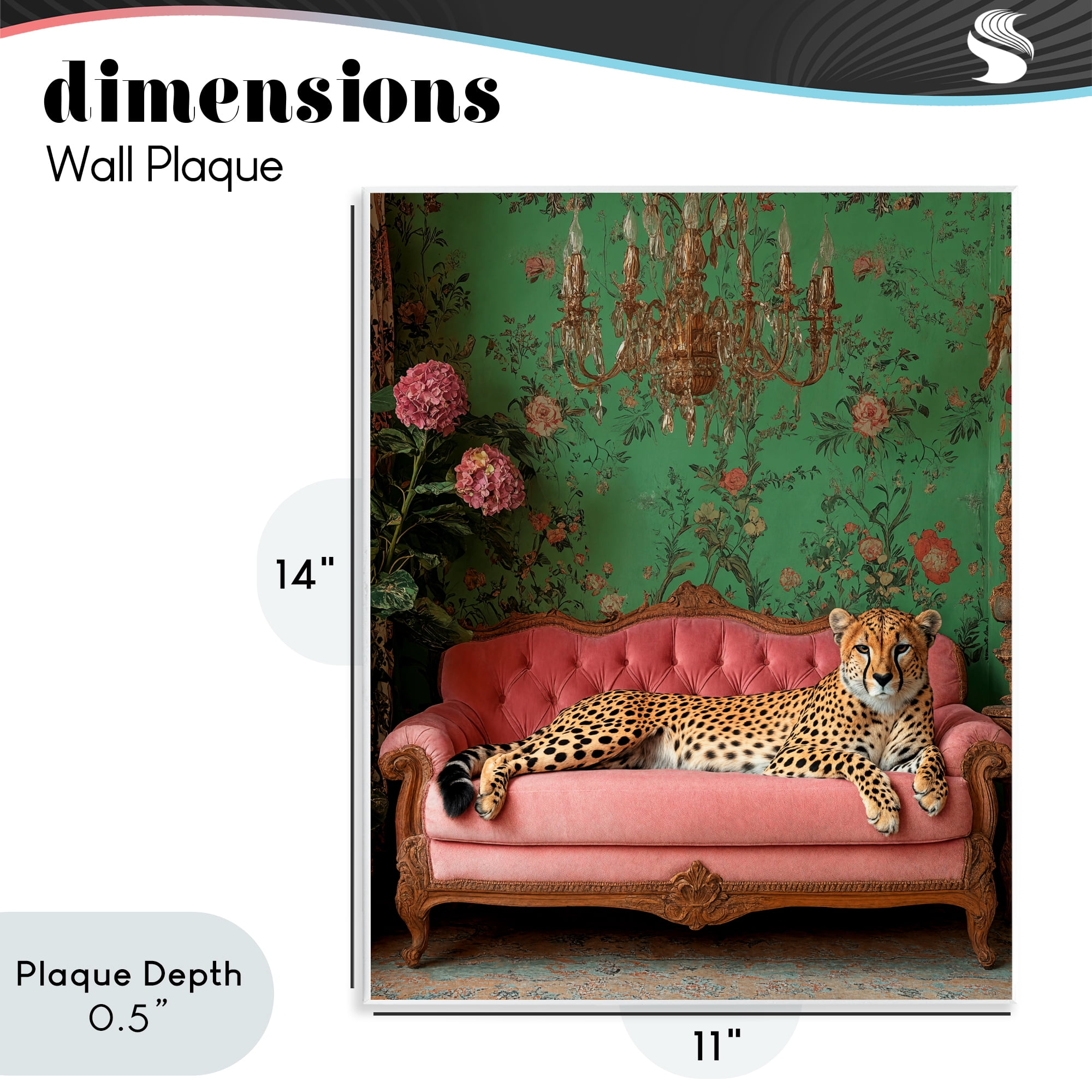 Stupell Industries Ornate Sophisticated Leopard Lounging Wall Plaque Art, design by Scott Stulberg