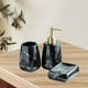 thumbnail image 5 of Juego de vasos para cepillos de dientes Zexzen Marble Lotion Stripe Accesorio para mostrador Líquido Essentra Negro 3 piezas, 5 of 8