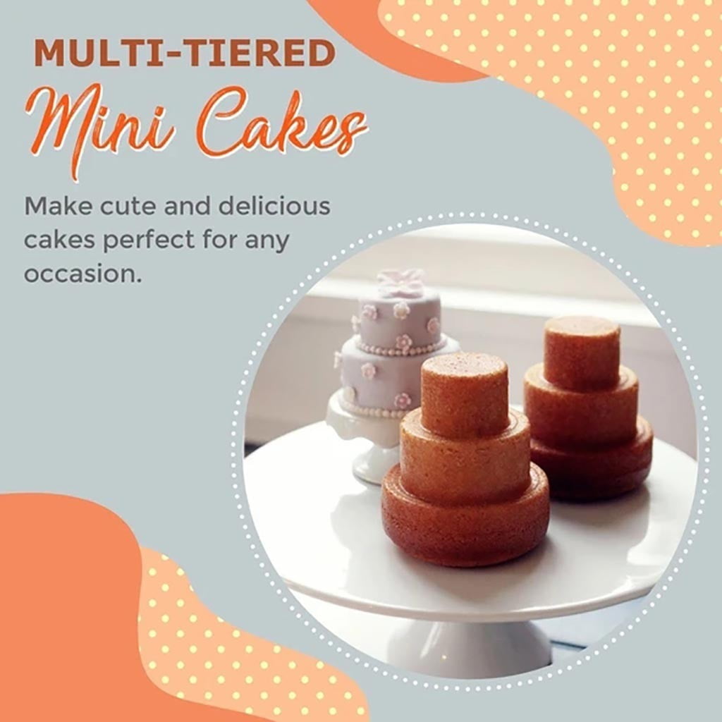 Dvkptbk Cake Mould Mini Three tiered Cake Pan Pudding Muffin Decorating Mould Tools Kitchen Gadgets on Clearance Walmart