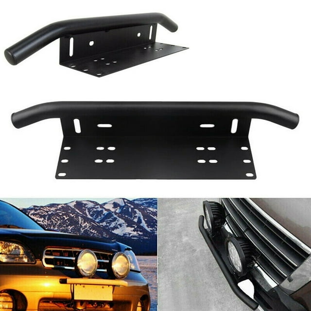 Front Leds Light Bar Mounting Bracket Front License Plate Frame Bracket License Plate Mounting Bracket Holder for Off-Road Lights Work Lamps Lighting Bars