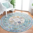 thumbnail image 2 of SAFAVIEH Aria Kimberlyn Oriental Area Rug, Turquoise/Ivory, 6'5" x 6'5" Round, 2 of 10