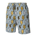 thumbnail image 4 of Logiee Lightning Bolts Print Mens Swim Trunks Quick Dry Board Shorts,Breathable Hawaii Beach Shorts Swimwear Bathing Suits-Small, 4 of 6
