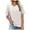 White, variant on Plus Size 4X Women's Short Sleeve Tops Sale Under $10 Free Shipping Summer Casual Loose Solid Color Blouse