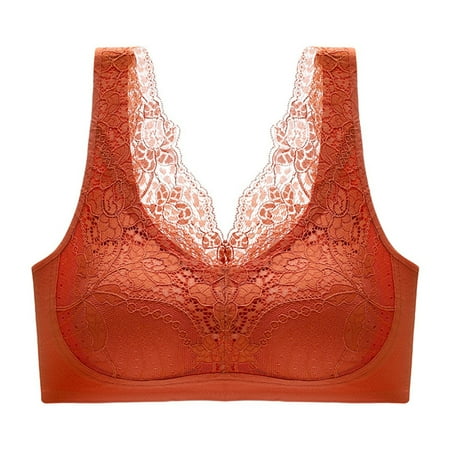 

Leisure Bras Comfort Seamless Breathable Lightweight Wireless Underwear for Women Girls XL Caramel Color