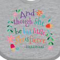 thumbnail image 4 of Inktastic She is Fierce Funny Shakespeare Quote Girls Baby Bib, 4 of 4
