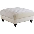 thumbnail image 1 of Meridian Furniture Sabrina Contemporary Velvet Ottoman in Cream, 1 of 4