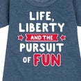 thumbnail image 3 of Instant Message - Life Liberty And The Pursuit Of Fun - Toddler & Youth Girls Fleece Dress, 3 of 6