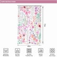 thumbnail image 4 of Riyidecor Small Stall RV Purple Floral Shower Curtain for Bathroom Decor 48Wx72H Narrow Funny Colorful Flowers Single Standing Half Art Printed Fabric Polyester Waterproof 8 Pack Plastic Hooks, 4 of 16