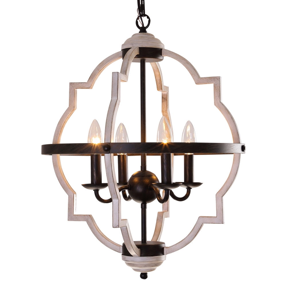 Kepooman 4-light Rustic Farmhouse Chandelier, Rustic Industrial Iron Chandeliers for Living Room Bedroom Kepooman 4-light Rustic Farmhouse Chandelier, Rustic Industrial Iron Chandeliers for Living Room Bedroom