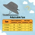 thumbnail image 3 of Protective Baby Bucket Sun Hat With UPF 50+ Protection Adjustable Infant Summer Beach Hats For Boy & Girl Breathable Toddler Swim Pool Play Sunhat With Wide Brim 12-24 Months Grey S, 52 CM, 3 of 5