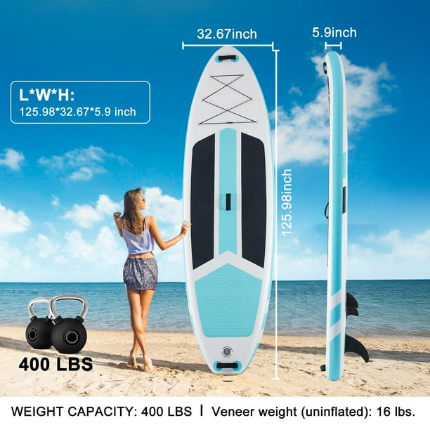 GIANNA Inflatable Stand Up Paddle Board, 10.5ft Paddle